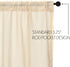 VHC Brands 16"x72" Natural Valance Kitchen Window Curtain with Rod Pocket