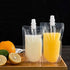 50 8.4oz frozen (250ml) beverage bags, transparent smoothie bag container, heavy-duty hand-held leak-proof and sealable