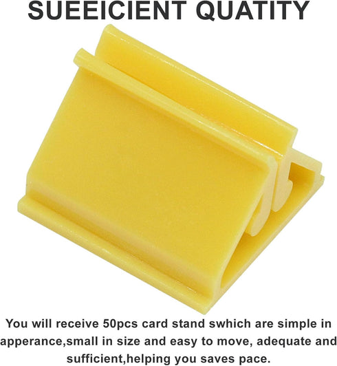 50 Litoexpe Pcs Multi-Color Game Card Holder Stand, Acrylic Card Stand Plastic Game Piece Holders for Cards, Party