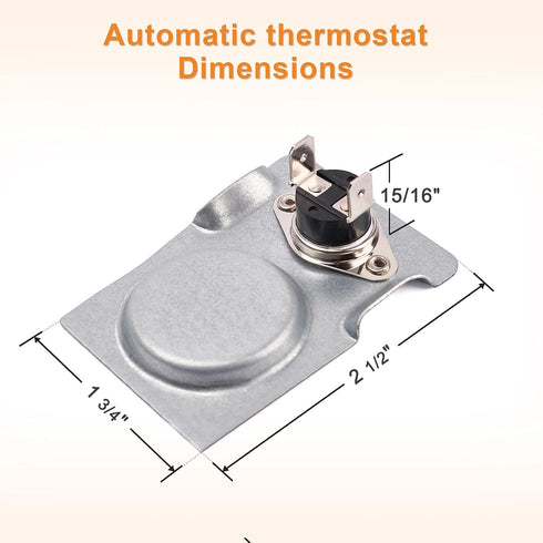 Adviace Magnetic Automatic Thermostat Sensor Switch - High Temperature Rated Wiring for Fireplace and Stove Blower Fan