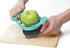 PrepWorks by Progressive 16-Slice Thin Apple Slicer and Corer, Dishwasher Safe with Attached Safety Cover, Turquoise
