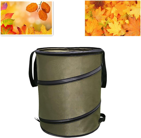 Denpetec Yard Waste Bag,Gardening Bag,10 Gallon Garden Leaf Bags, Release Buckle Camping Trash