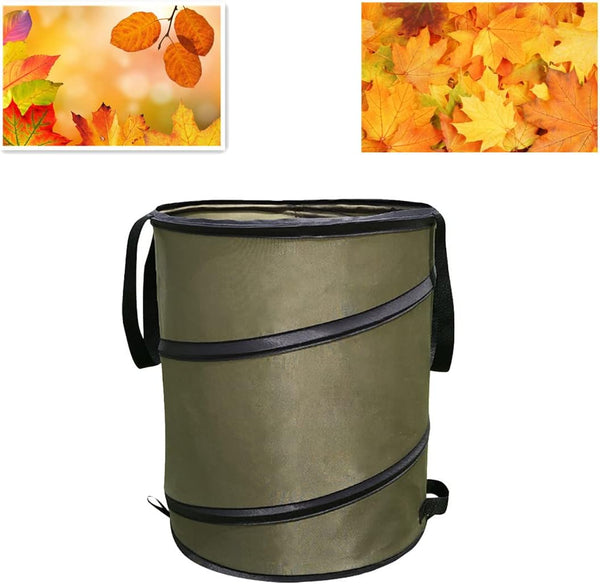 Denpetec Yard Waste Bag,Gardening Bag,10 Gallon Garden Leaf Bags, Release Buckle Camping Trash