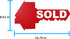 Sold Sign for New Home Owners - Key Shaped Real Estate Agent Supplies, Social Media Photo Props