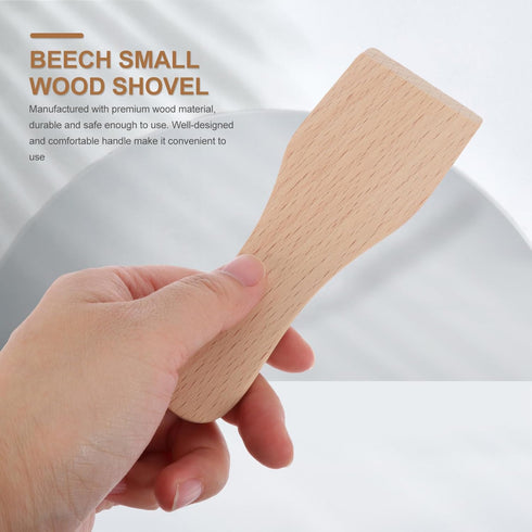 MAGICLULU 6Pcs Small Wood Utensil Spatula, Premium Cooking Wooden Spatula for Pizza Cutting and Cake Spreading