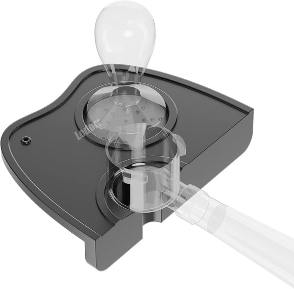 Espresso Tamper Mat - Food Safe Silicone Coffee Corner Tamping Mat, Anti-Slip Holder Pad for Barista Tool, Small-Black