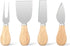 4 PCS Cheese Knife Set with Wood Handle, Stainless Steel Slicer & Cutter Utensils, Mini Knife, Butter Knife, Fork