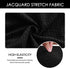 2 Pack Counter Waterproof Bar Stool Covers Rectangle Black Jacquard Stretchable Backless Barstool Seat Cover Bar Stool