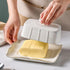 Countertop, Porcelain Butter Dish with Lid for Farmhouse Butter Holder Container with Luxurious Handle, Large Butter