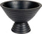 Creative Co-Op Boho Wood Pedestal Serving Bowl, Black Finish
