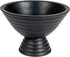Creative Co-Op Boho Wood Pedestal Serving Bowl, Black Finish
