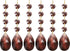 PATIKIL Teardrop Crystal Chandelier, 6 Pack 120mm Length Prisms Part Dark Brown
