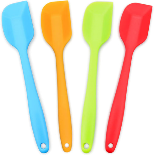 Silicone Spatula Set, 4-Piece Heat-Resistant Non-stick Rubber with Stainless Steel Core