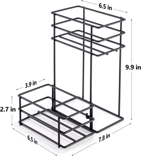 kimilus 4 Bottle Coffee Syrup Organizer Coffee Syrup Rack for Coffee Bar Kitchen Small Wine Rack for Bar Family Storage