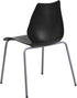 Flash Furniture HERCULES Series Stack Chair, 770 lb. Capacity with Lumbar Support and Silver Frame