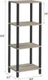 4-Tier BS01BG004 TUTOTAK Bookshelf, Tall Book Shelf, Narrow Bookcase for Small Space, DIY Stackable Bookshelf