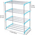 Closet (4-Tier, Jucaifu Stackable Small Shoe Rack, Entryway, Hallway and Space Saving Storage and Organization Blue)