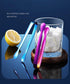 Mini Serving Tongs, Stainless Steel Small Utensils, Ice Tongs, Sugar Tongs, 4.8" (Rainbow Color)