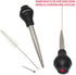 KAYCROWN Stainless Steel Turkey Baster - Commercial Grade with Silicone Bulb, Marinade Injector Needles, Basting Brush