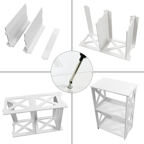Lechay Slim White Side Table - Perfect for Small Spaces