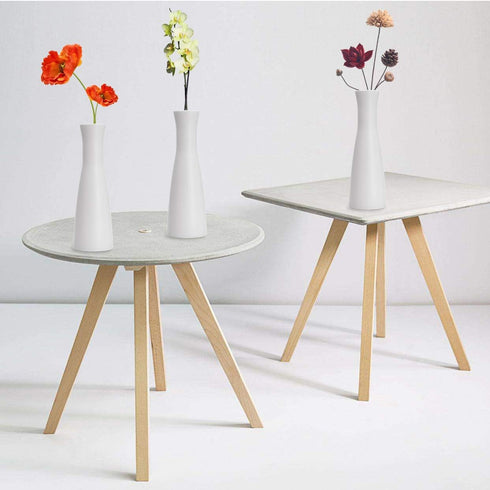 Tall Conic Composite Plastics Flower Vase - Small Bud Decorative Floral Vase for Arranging Bouquets