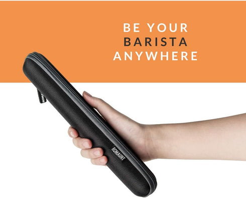 ROMAUNT 304 Handheld Milk Frother Electric Battery Operated Portable Milk Foamer for Coffee Latte Stainless Steel Whisk
