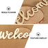 PRETYZOOM 10pcs Farmhouse Welcome Sign Cutout, Unfinished Letter Sign DIY Block Words for Home Wedding