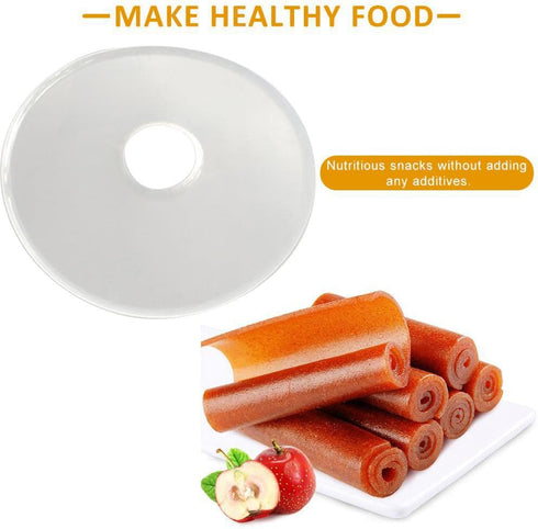Non-stick Round Fruit Leather Roll Up Tray, Silicone Dehydrator Sheets for Food Machine Dryer, Fruit Roll Sheets