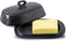 Hansense Porcelain Butter Dish with Lid for Countertop, Ceramic Butter Keeper with