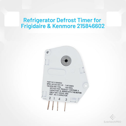 Refrigerator Defrost Timer Replacement for 215846602 5304457327 5300628518 00624728 00626234