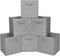 MAX Houser Set of 6 Storage Bins, Cubes, Baskets with Dual Handles for Home Closet Bedroom Organizers, Foldable