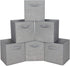MAX Houser Set of 6 Storage Bins, Cubes, Baskets with Dual Handles for Home Closet Bedroom Organizers, Foldable