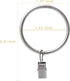 Lansian 20pcs Rustproof Matte Stainless Steel Curtain Rings with Clips, 1.5 Inch Drapery Hangers for Window