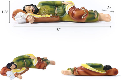 Galiyen 8 Inch Sleeping St Joseph Statue, Catholic Religious Gifts Resin Statues Home Decor Figurine