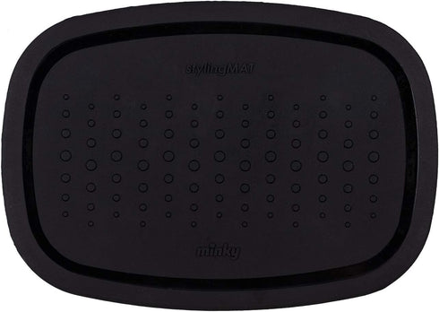 Minky Homecare Silicone Mat for Hair Tools - Heat Resistant Curling Iron & Flat Iron Holder, 5 x 7 Inches, Black