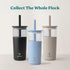 20 oz 12 REDUCE Aspen Vacuum Insulated Glass Tumbler with Lid & Extra Wide Straw - Keeps Drinks Cold for Hrs - Ideal