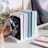 5.3"x4.3"x7.9" 1 Peacoblue Metal Bookends for Shelves, Modern Decorative Heavy Duty Study Book Ends Stoppers