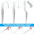 Cridoz 7 Pcs Stainless Steel Kitchen Cooking Plating Tweezers Tongs Drawing Spoons Offset Spatula and Fish Spatula for Food Culinary Plating Decorating