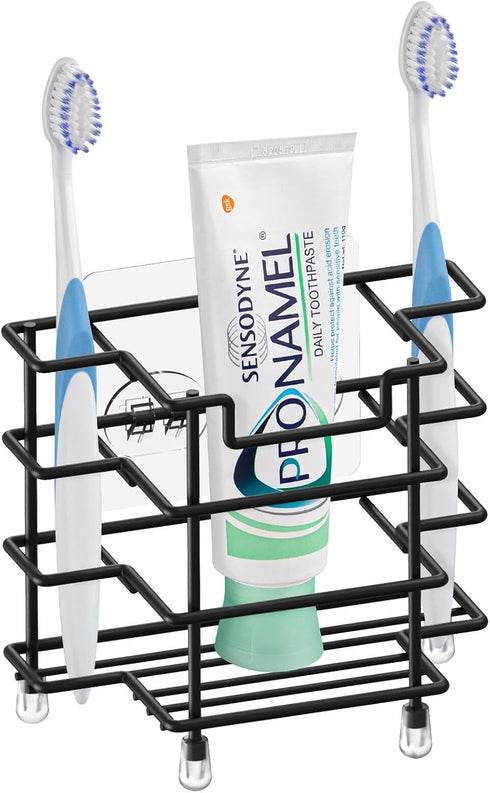 Linkidea Wall Mount Toothbrush Holder for Shower, Stainless Steel 3 Slots Organizer Compatible with Colgate Extra