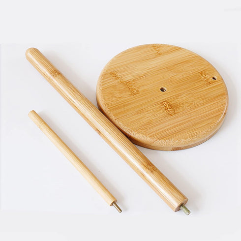 Countertop Bamboo Paper Towel Holder, Natural Bamboo Wooden Standing Paper Towel Holder, Free-Standing Kitchen Roll