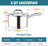 P&P CHEF 3 Quart Saucepan with Lid, Stainless Steel Small Cooking Pot Induction Sauce Pan for Pasta Soup, Ergonomic Handle & Tri-ply Base, Dishwasher Safe by P&P CHEF