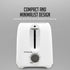 OVENTE 2 Slice Electric Toaster Machine, 700W Power, 6-Shade Toast Settings, Compact Design, White TP2210WGY