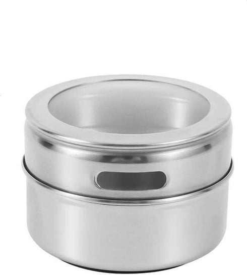 Jars,12 94 Beeyoka Magnetic Spice Pcs Stainless Steel Spice Tins with Lid and Small Holes for Sprinkle Rust Free Easy