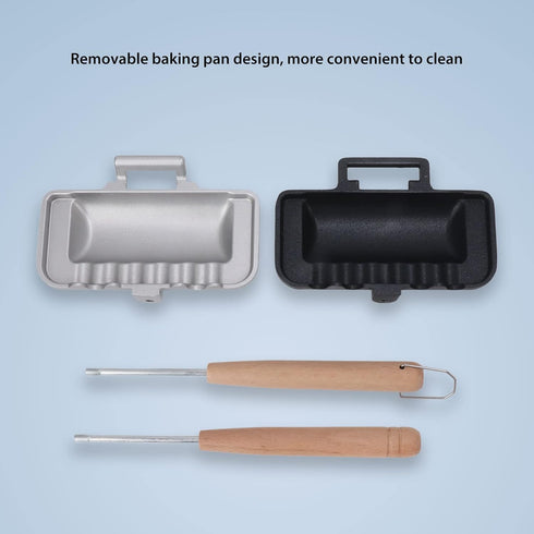 Double Sided Sandwich Panini Maker Pan, Ridge Monkey Cooking Pans for Baking and Crimp Sealing