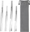 AHIER 4 Pcs Kitchen Fine Tweezer Tongs, 12” and 10” Stainless Steel Food Tweezers Set for Cooking