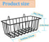 3 Pack Wire Baskets, Wall Grid Panel Hanging Storage Baskets for Kitchen, Bathroom, and Bedroom Organization