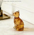 Amber Cat Figurines Statue Decor Cat Memoial Gifts for Cat Lovers Mom Women,Knick Knacks for Shelf, Bookshelf