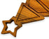 Christmas Tree Shaped Wood Cutting Board for Kitchen Decoration, 11"L x 9.75"W Wooden Star Tree Charcuterie Board, Chopping Board with Handle & Grooves, Housewarming Serving Platter