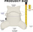 SLIGUY Reading Pillow for Sitting in Bed Couch Adult, Back Pillow with arm Support and Pockets, Adult Back Pillow Bed