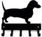 Dachshund Key Holder for Wall - Small 6x5 inch with 5 Hooks - Made in the USA